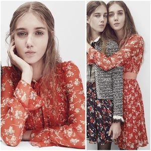 The Kooples silk tie neck dress